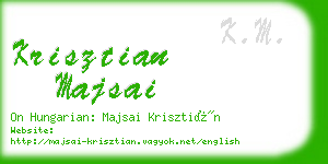 krisztian majsai business card